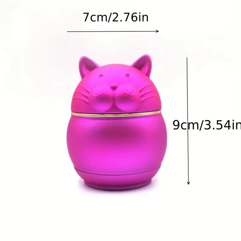 Cute Cat Shape Metal Smoking Grinder Zinc Alloy Cigarette Grinder Spice Grinder Tool