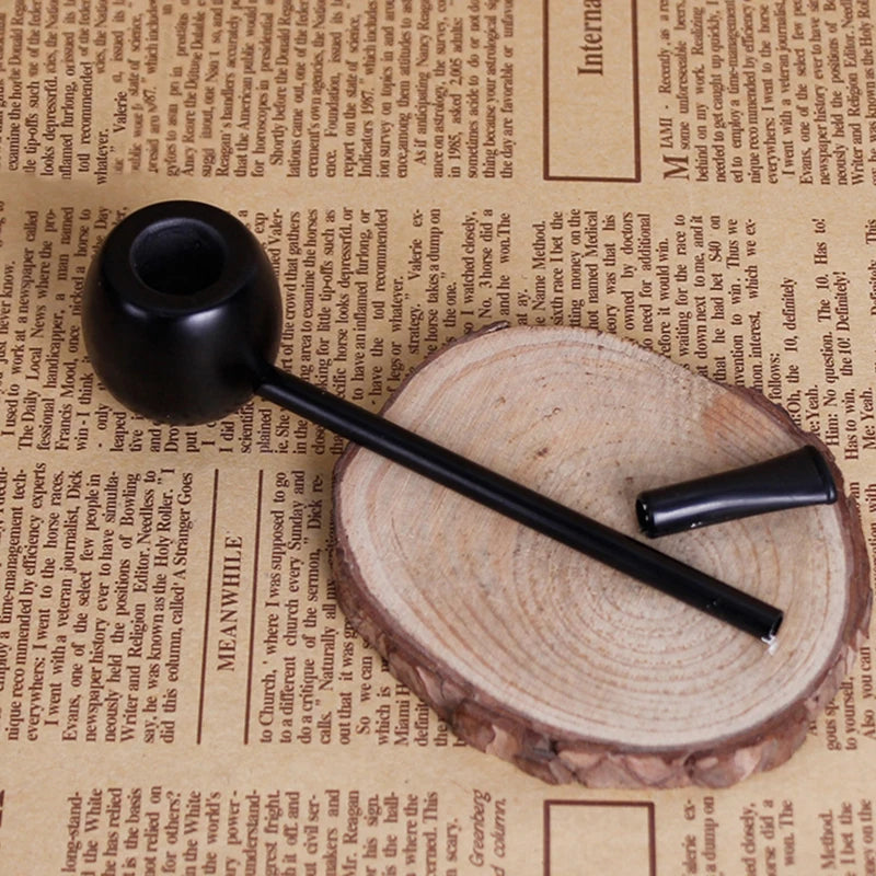 High Grade Ebony Pipe Wood Pipes Smoking Portable Smoking Pipe Herb Tobacco Pipe Gifts Narguile Grinder Smoke Mouthpiece